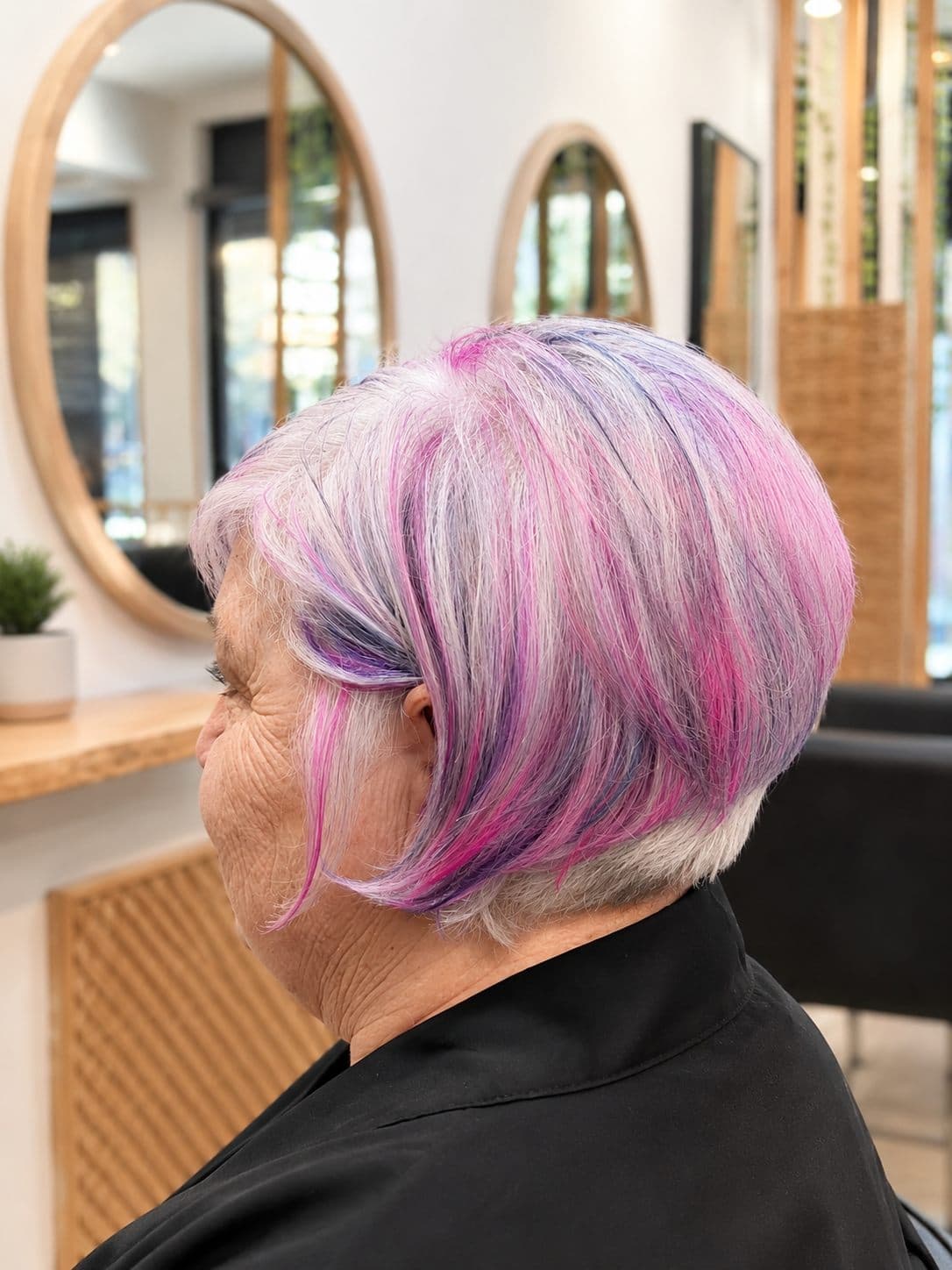 Color de fantasía en tonos rosa y morado realizado en Xeratsu